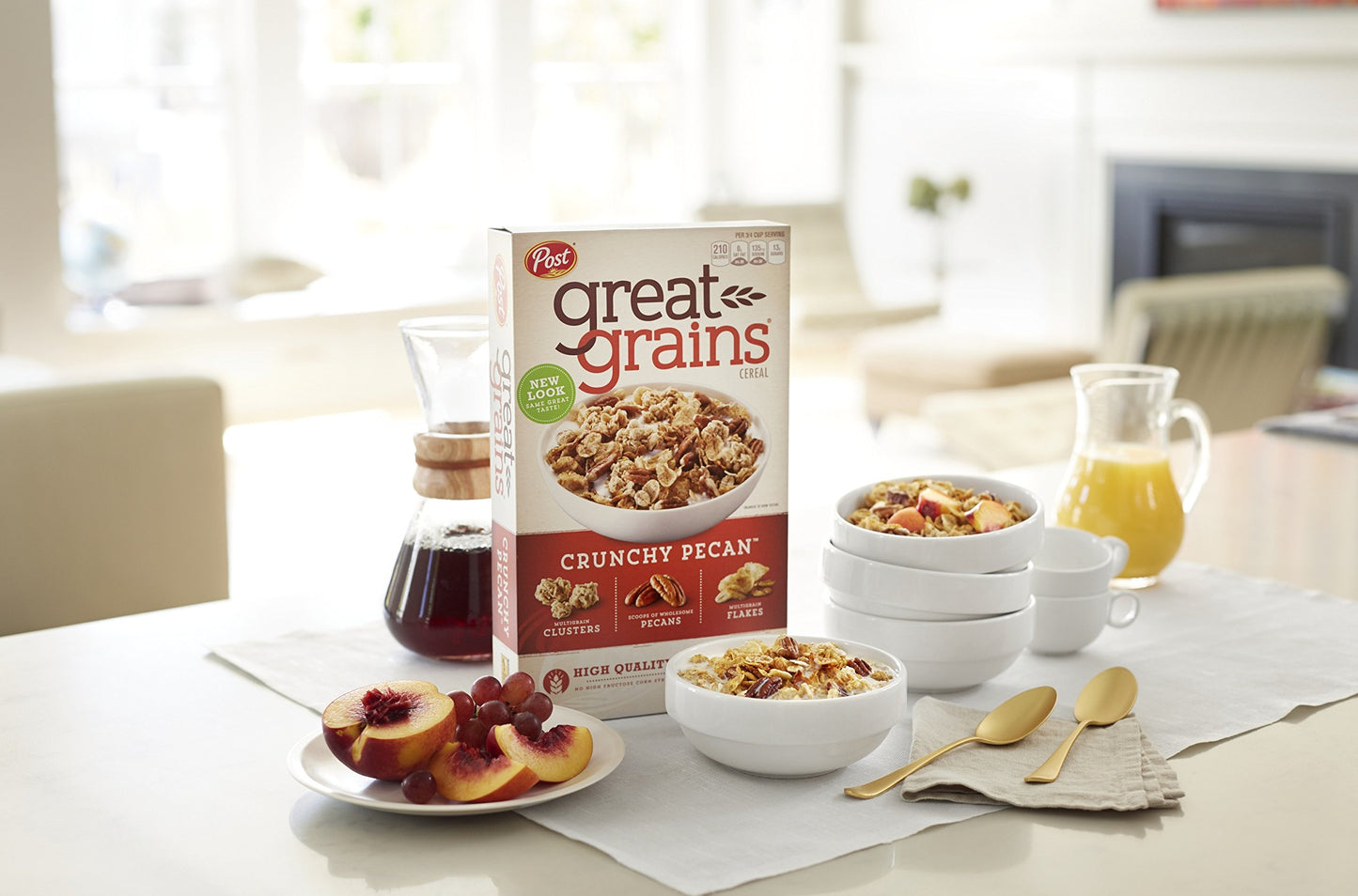 Post Great Grains Crunchy Pecan Whole Grain Cereal, 16-Ounce Boxes (Pack Of 7)