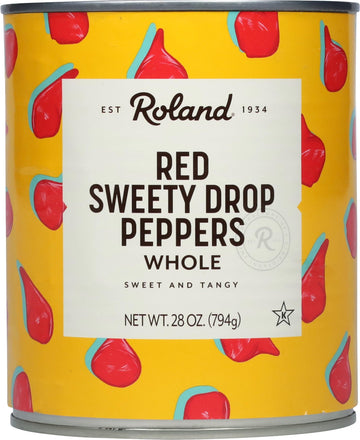 Roland Foods Red Sweety Drop Peppers Specialty Imported Food 28-Ounce can