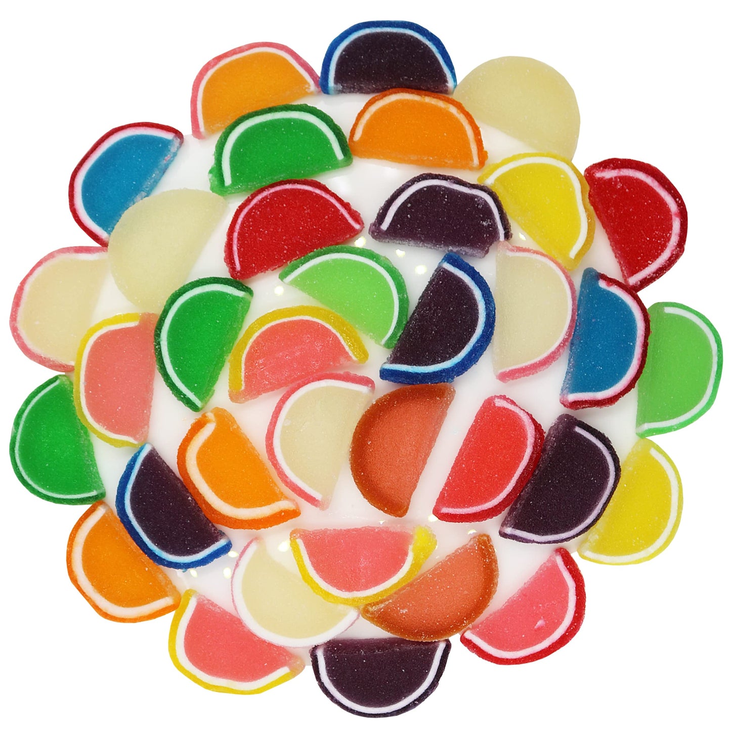 Jelly Fruit Slices Gummy Candy Individually Wrapped (Assorted, 1 Pound)