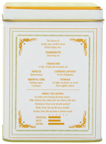 Harney & Sons Darjeeling Black Tea, 20 Sachets Of Black Tea | Classic Collection, 20 Sachet Tin
