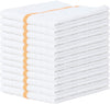 Towels N More 24 Gold Stripe Cleaning Towels For Kitchen, 16X19 Bar Mop Dish Towels - 30Oz Commercial Grade Cotton Absorbent Reu