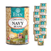 Eden Organic Navy Beans/White Beans, 15 oz Can (12-Pack), No Salt, Non-GMO, Gluten Free, Vegan, Kosher, U.S. Grown, Heat and Ser