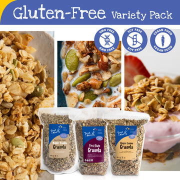 True North Granola - Gluten Free Granola Variety Pack - Maple Vanilla, First Date, & Ginger Lemon Granola, All Natural, Non-Gmo,