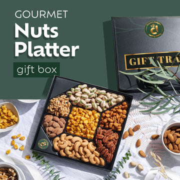 Cravers Delight Assorted Nuts Gift Basket - 7 Nut Variety - 1 Pound Holiday Sampler