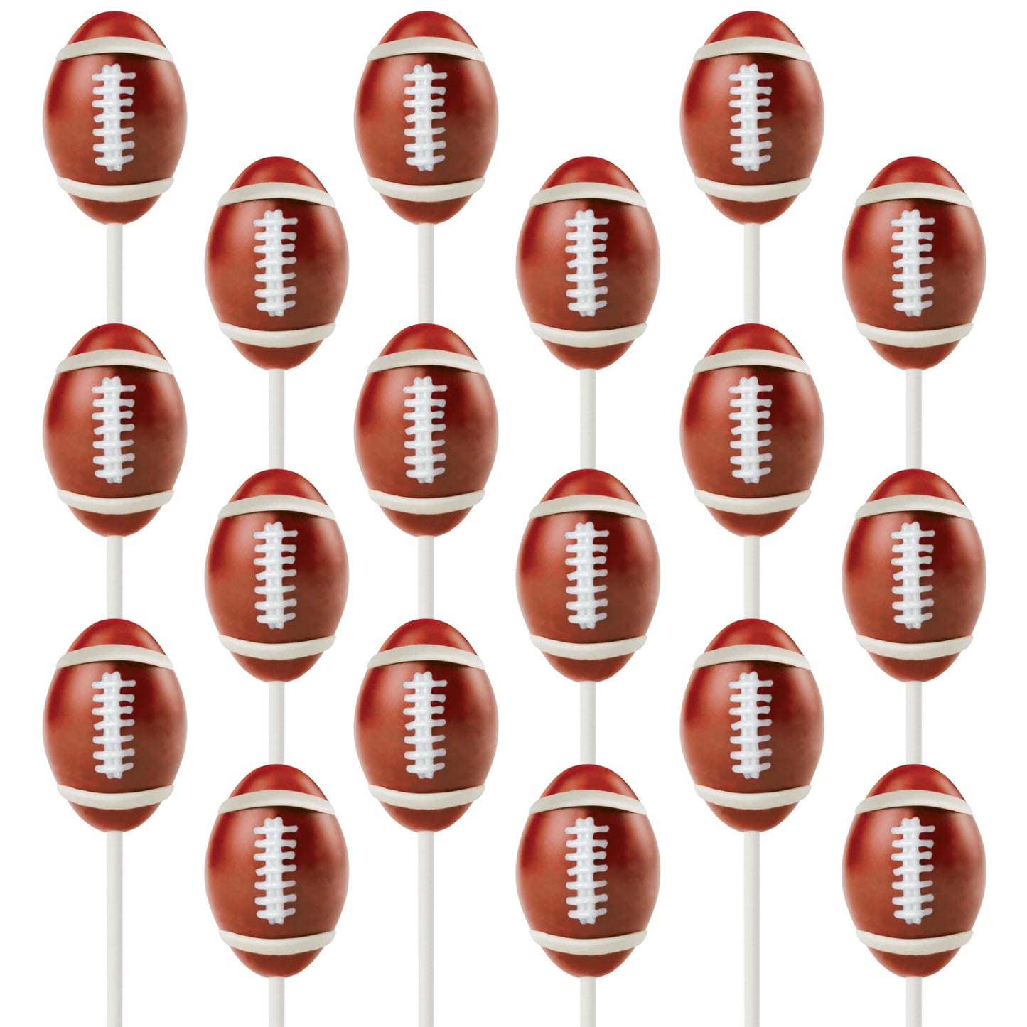 Football Candy Lollipops - 18 Count Individually Wrapped Suckers - Great For Football Party Favors - Sports Snacks - Football Go