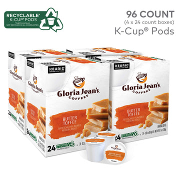 Gloria Jean'S Butter Toffee, Keurig Single-Serve K-Cup Pods, Medium Roast Coffee, 96 Count (4 Packs Of 24)
