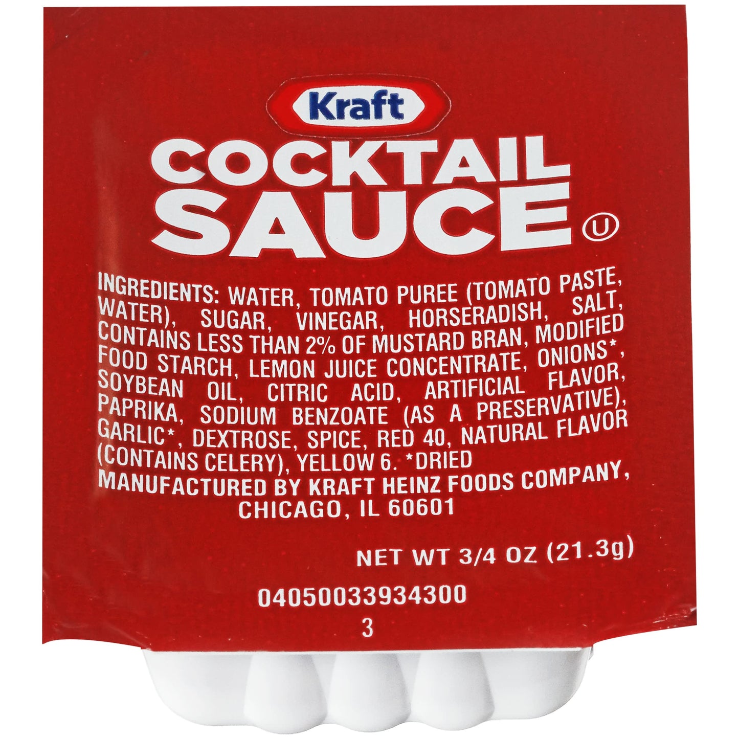 Kraft Cocktail Sauce Single Serve Packet, 0.75 oz, Pack of 200