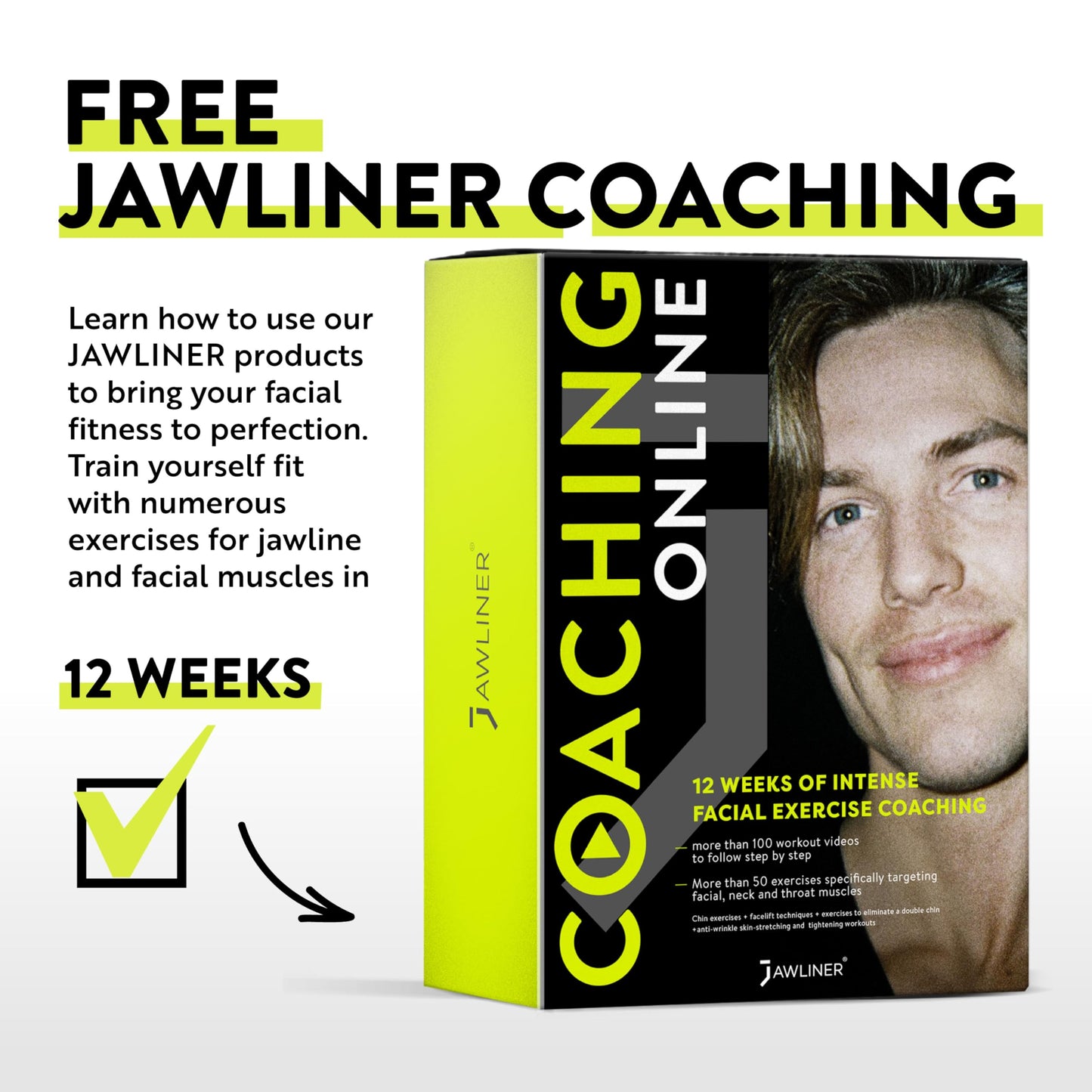 Jawliner Hard Jwaline Chewing Gum - Sugar Free Spearmint Tough Jaw Gum - Jaw Exerciser Strong Mewing Jawline Mistic Gum - 2x Har