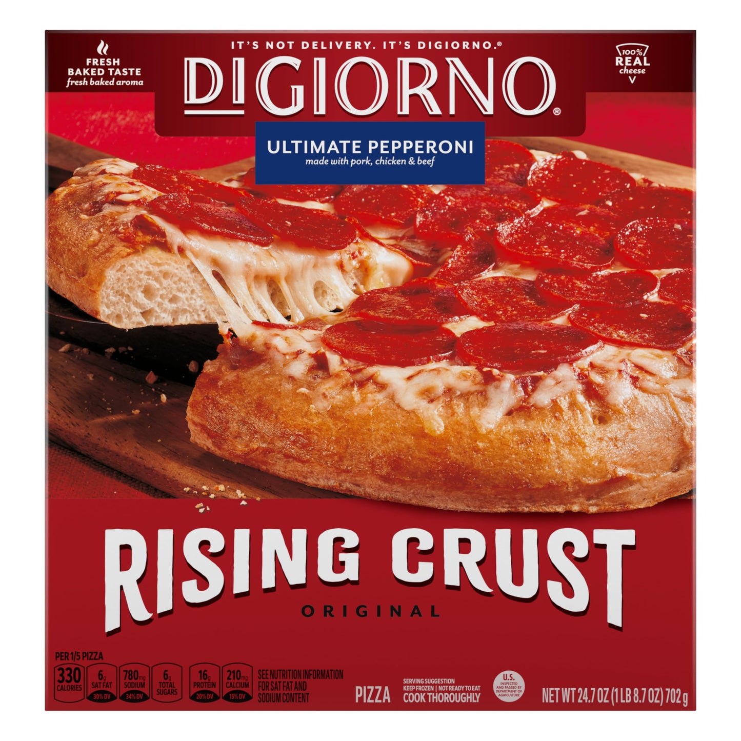 Digiorno Frozen Pizza, Rising Crust Pepperoni Pizza 24.7 oz