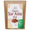 Jiva Organic Whole Star Anise 7 Oz Jumbo Bag - Non-GMO, Non Irradiated, Pure Spice from India, Staranise