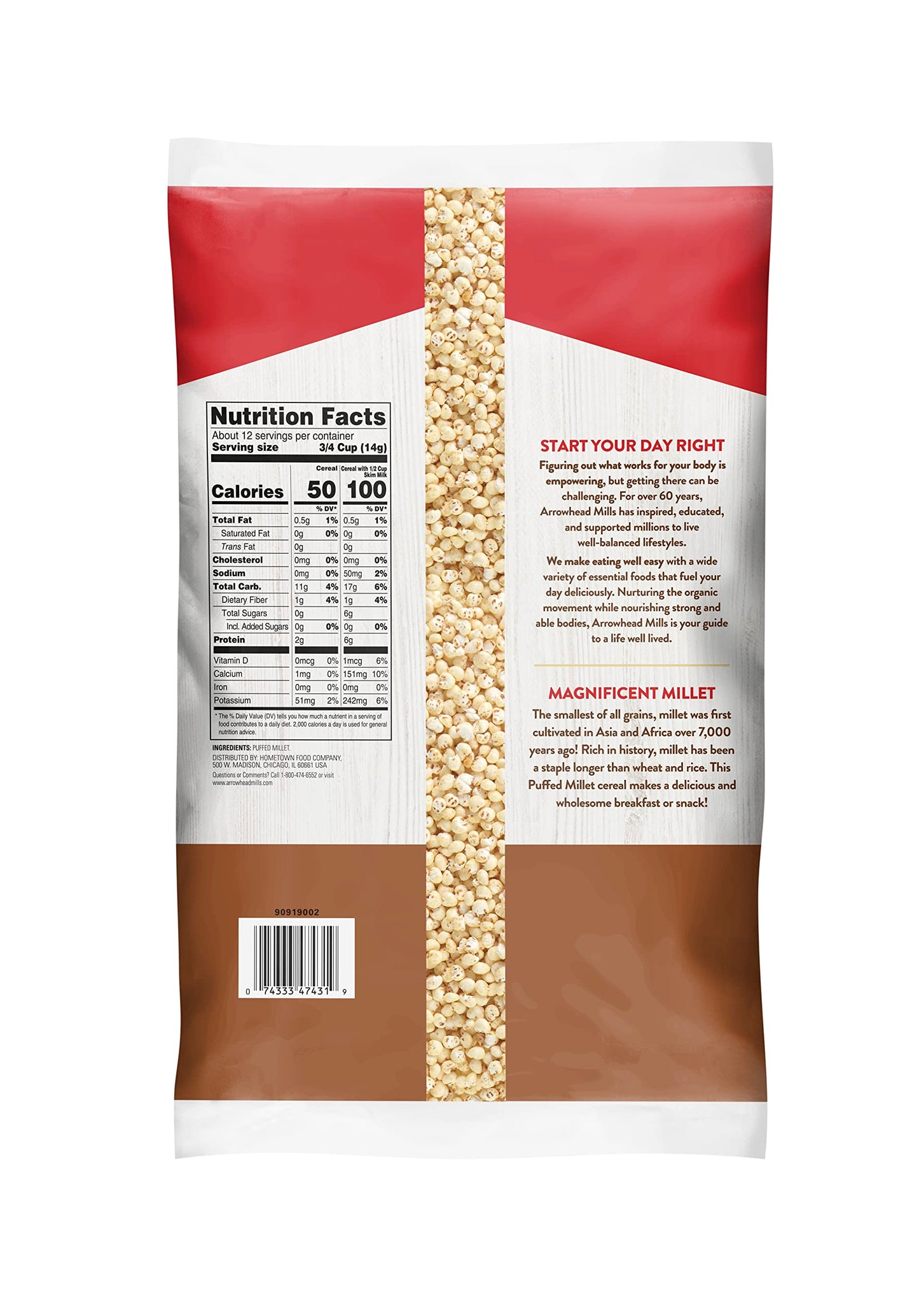 Arrowhead Mills Puffed Millet Cereal, 6 Oz