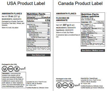 Food To Live Amaranth Flakes, 8 Ounces - Flaked Whole Amaranth Seeds, Vegan. Natural Thickener. Good Source Of Protein. Great Al