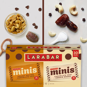 LRABAR Chocolate Mini Bars Variety Pack, Gluten Free Vegan Fruit & Nut Bars, 30 ct, 1