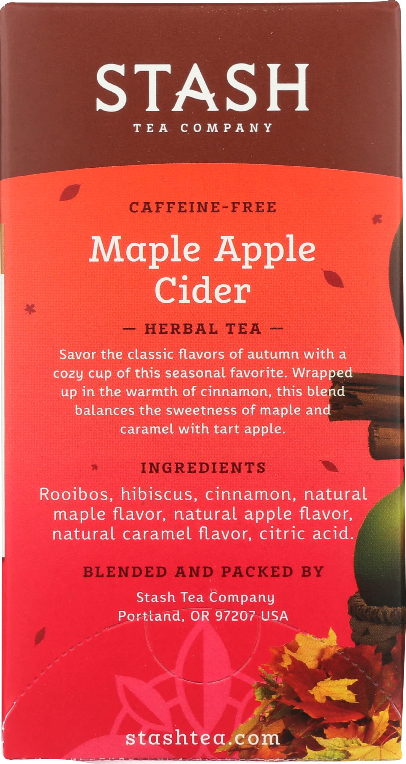 Stash Tea Bag Maple Apple Cider, 18 Count, Pack of 1, Model 0077652084382