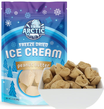 Arctic Farms Freeze Dried Ice Cream Bits Bagged And Boxed - Does Not Melt (Peanut Butter, 2.5Oz)