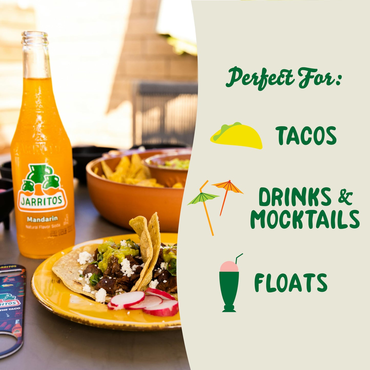 Jarritos - Mexican Soda Soft Drinks Tamarind (17.7 oz 524ml) 24 Bottles - Made with Real Cane Sugar - 0g Fat - Made in Mexico - Natural Flavor Soda Pop - Party & BBQ Beverages