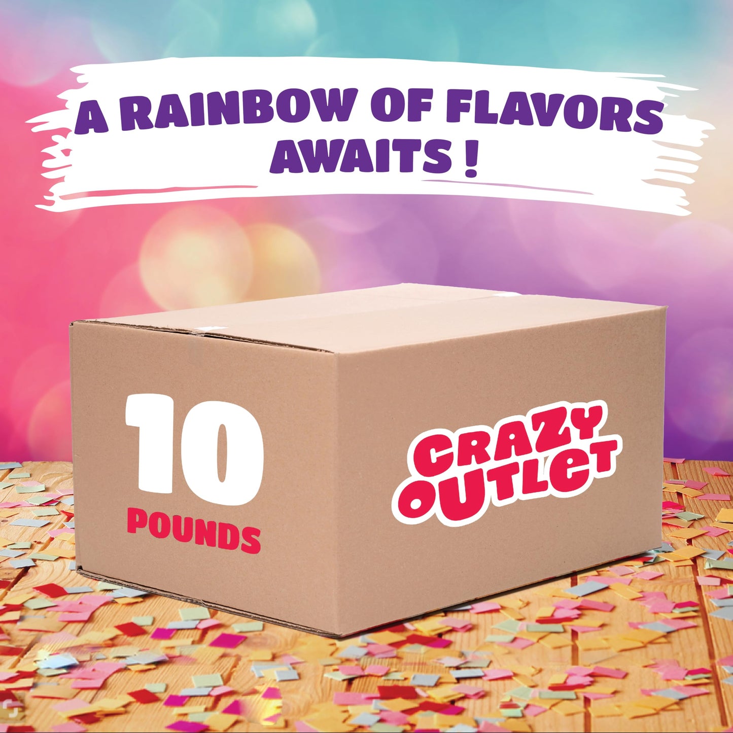 Candy Variety Pack - 10 Pounds Over 700 Pieces - Smarties, Taffy, Lollipops, Fruit Gum - Pinata Stuffers - Bulk Box