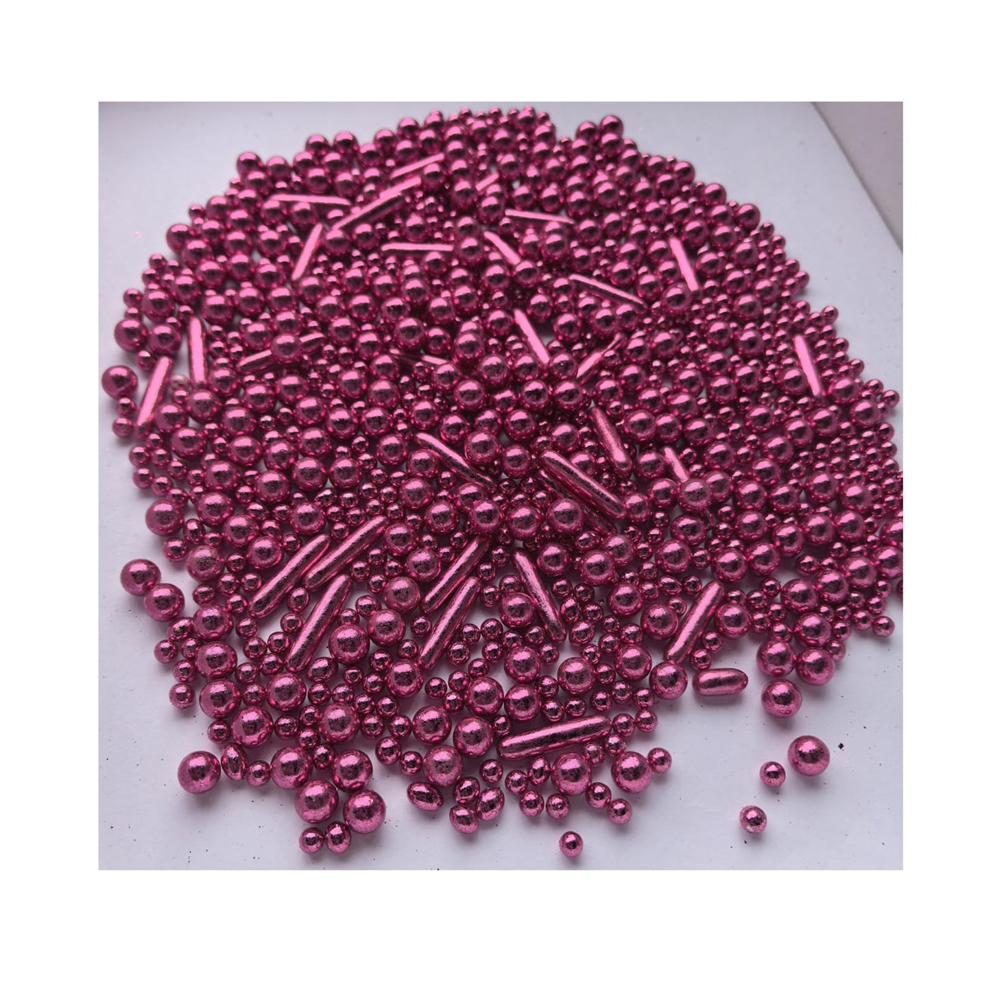Sprinkles Pink Pearl Sugar Candy Mix Size Baking Cake Decorations Cupcake Toppers Celebrations Shaker Jar Wedding Shower Party (