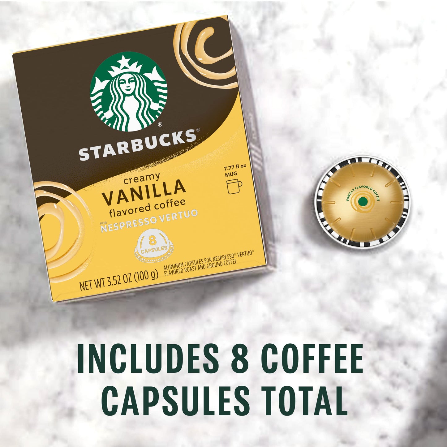 Starbucks Vertuo Coffee Pods, Vanilla Flavor, 32-Count, Brews 7.8 oz, Model DAC-1843, 8 Ounce (Pack of 4)