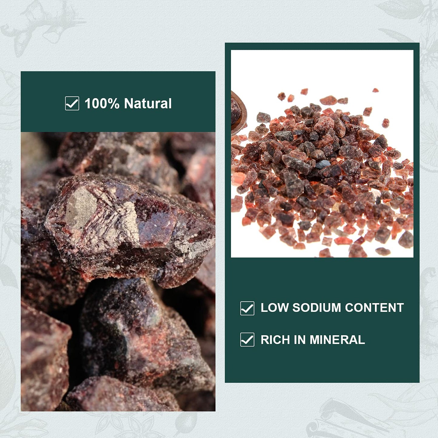 Soeos Himalayan Black Salt Fine Black Himalayan Salt, Natural Mineral Enriched, Great for Vegan Tofu Scrambles, Natural Faux Egg