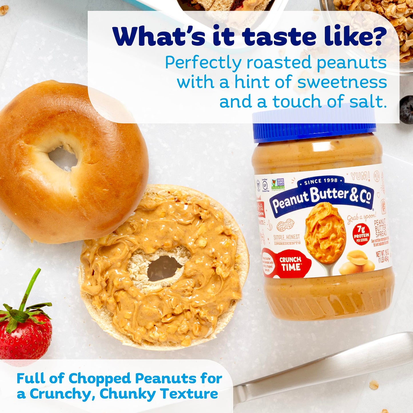 Peanut Butter & Co. Crunch Time Peanut Butter, Non-Gmo Project Verified, Gluten Free, Vegan, 48 Oz Value Pack, 48 Oz