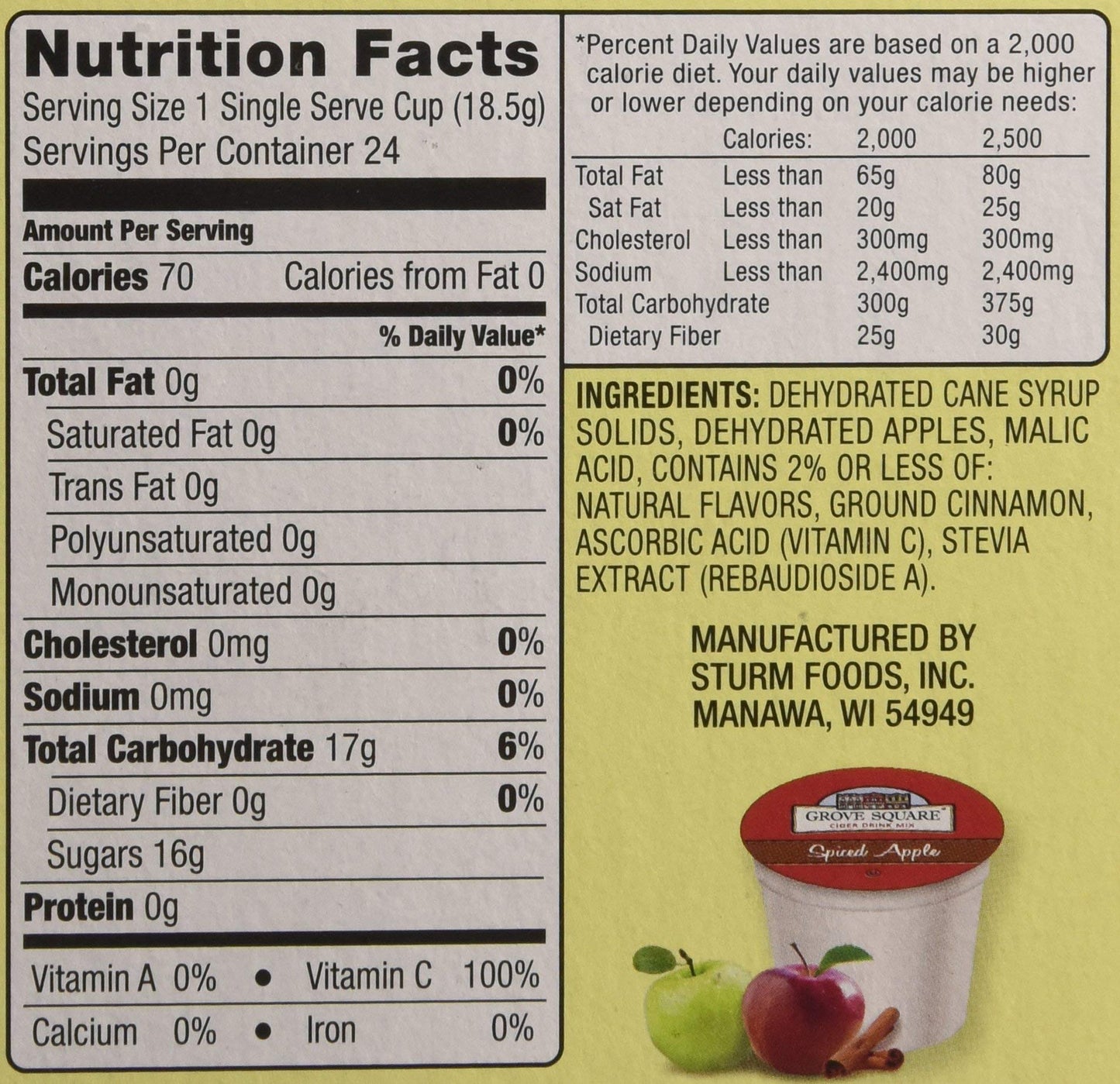 Grove Square Cider Pods Variety Pack, Single Serve, 24 Count, Coffee, Model 12G70644652