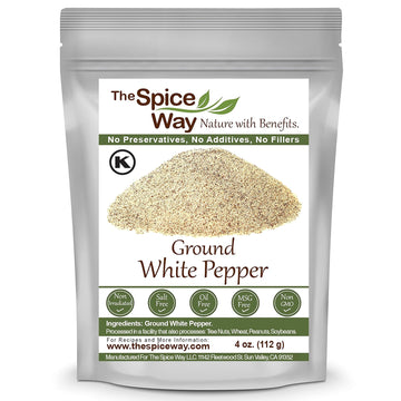 The Spice Way Ground White Pepper - (4 Oz) Pure Pepper Powder