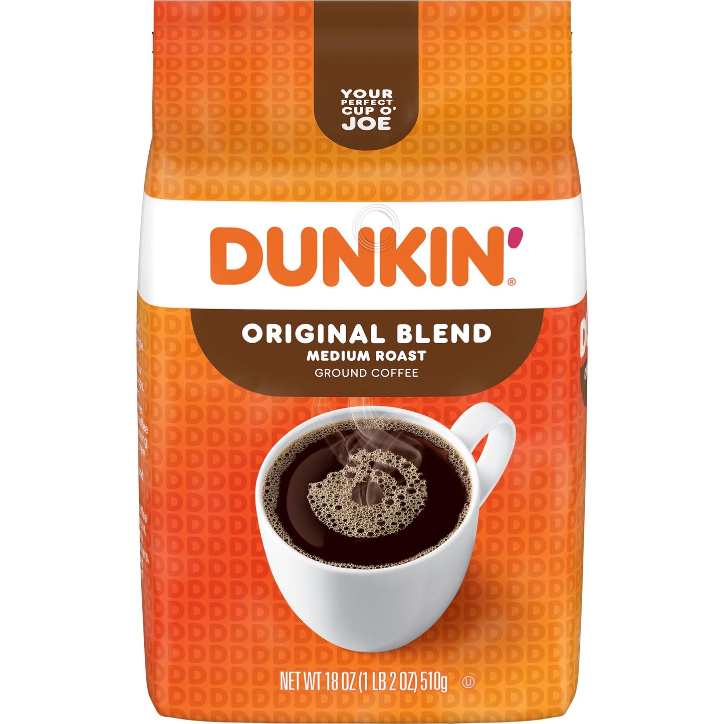 Dunkin Original Blend Medium Roast Ground Coffee, 18 Ounce