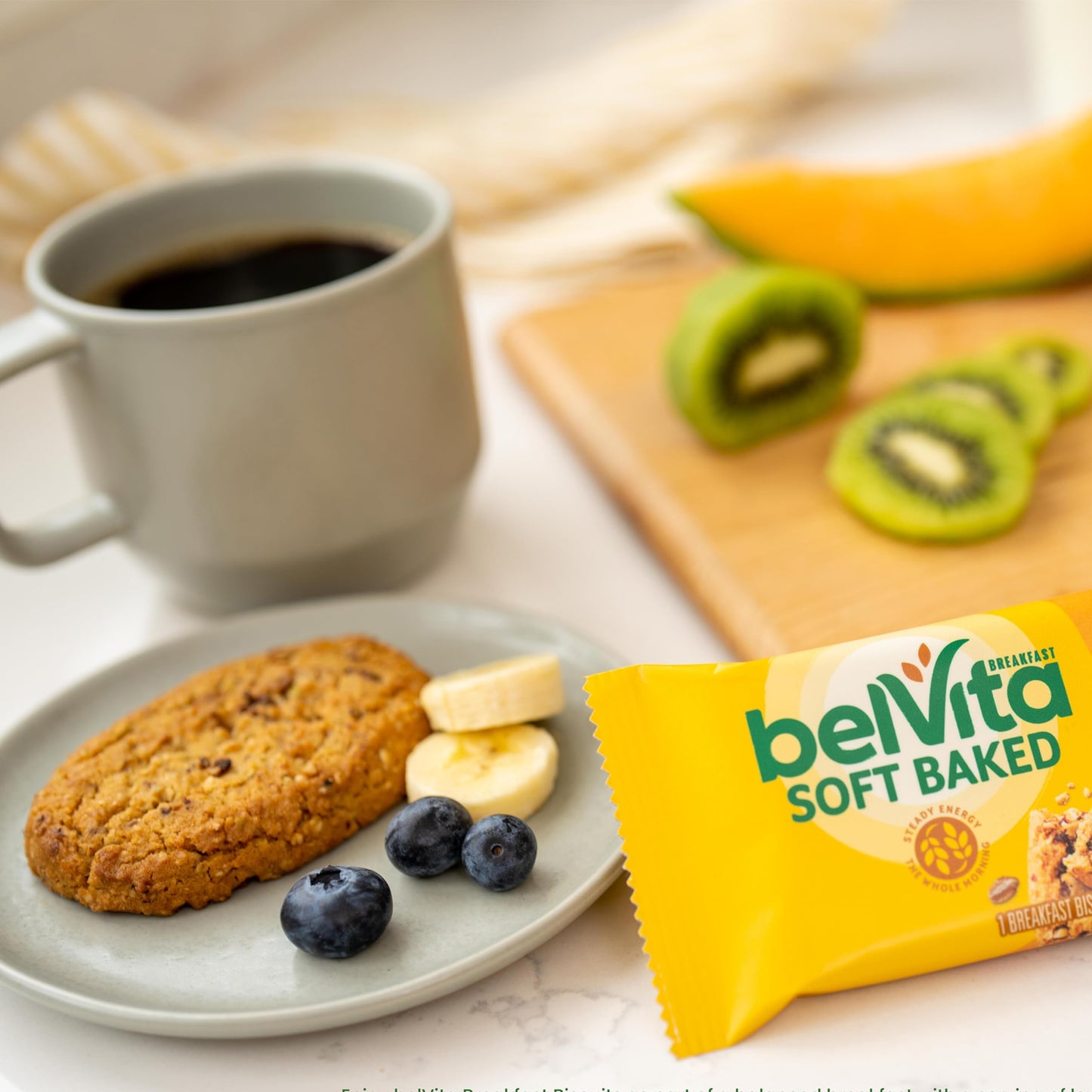 belVita Soft Baked Breakfast Bars, Banana Bread, 6 Boxes of 5 Packs (1 Biscuit Per Pack)