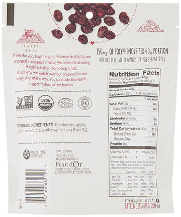 PATIENCE FRUIT & CO CRNBRIES AJI JCY DRD ORG 4OZ