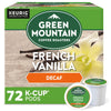 Green Mountain Coffee Roasters French Vanilla Decaf Keurig Single-Serve K-Cup pods, Light Roast Coffee, 72 Count