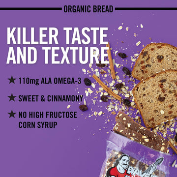 Daves Killer Bread Raisin the Roof!, Cinnamon Raisin Organic Breakfast Bread, 18 oz Loaf