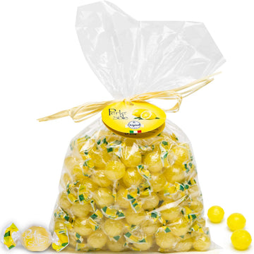 Perle Di Sole Lemon Drops - Lemon Candy From Italy - Italian Gift - Italian Hard Candy Individually Wrapped (2.2 Lbs | 1 Kg) Ama