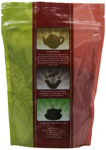 English Tea Store Loose Leaf, Loose Organic Tea Assam Pouches, 4 Ounce