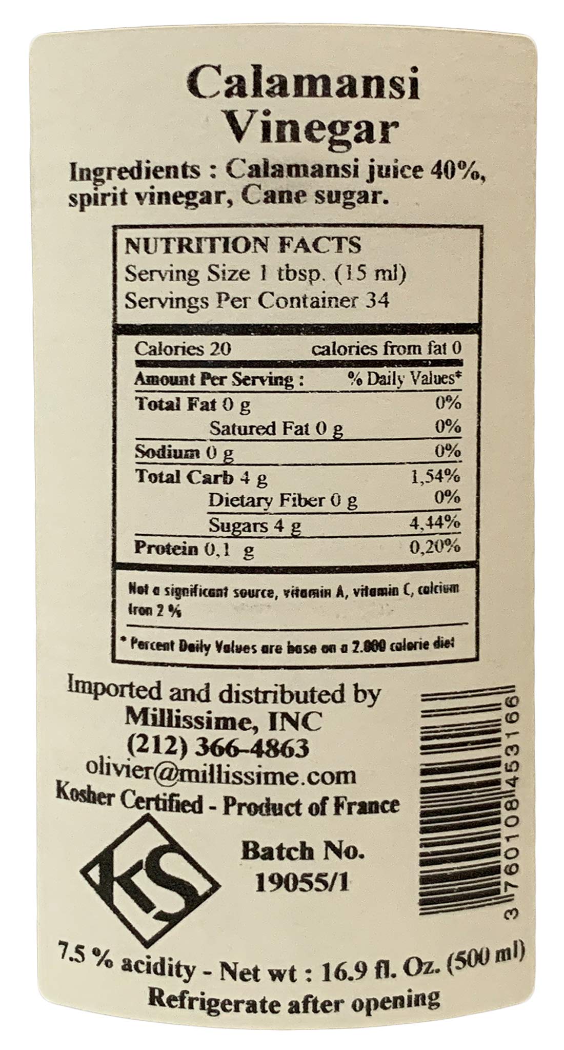 YOZJONGNG Lemon and Calamansi Vinegar, 16.9 Fl Oz (Pack of 1)