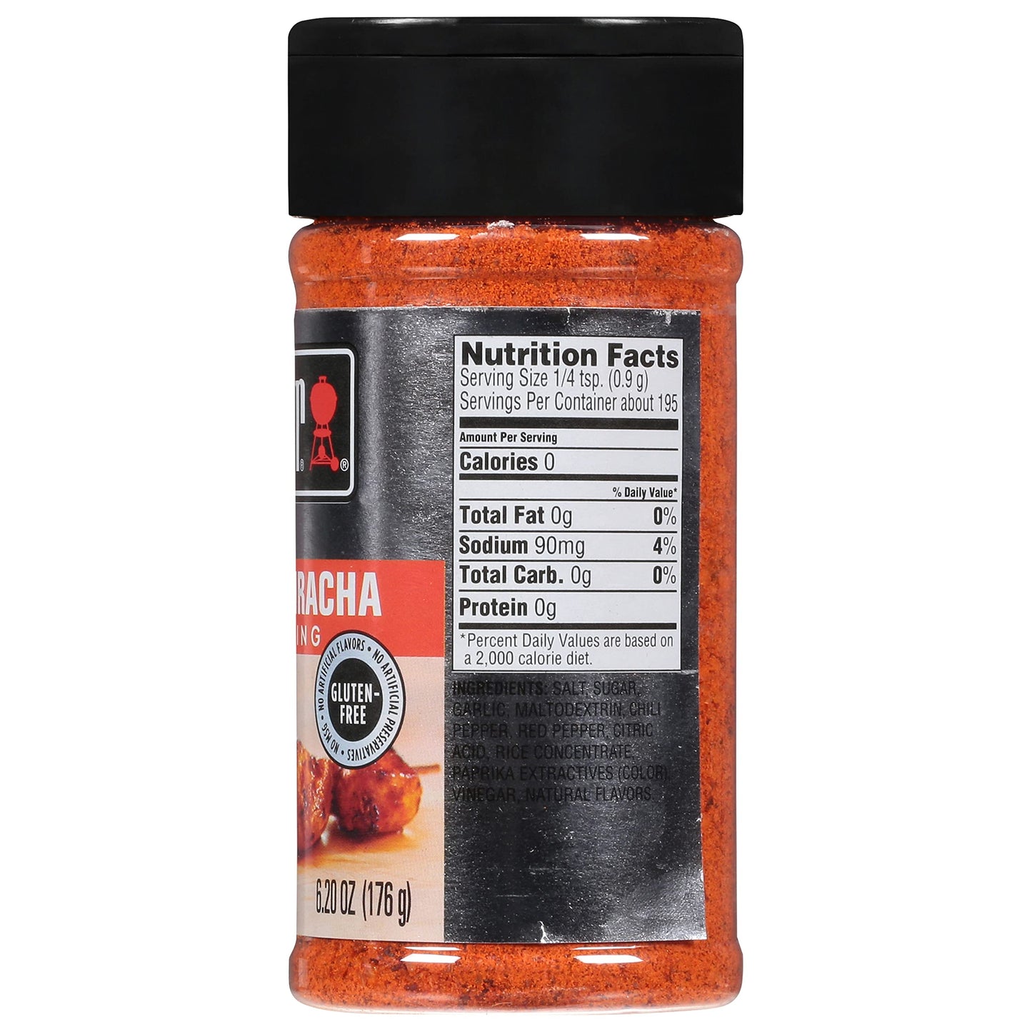 Weber Garlic Sriracha Seasoning, 6.2 Ounce Shaker