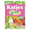 Katjes Plant Based Sour Gummy Candy - Passion Fruit, Orange, Lime, Raspberry & Black Currant Flavored Sour Gummies - Palm Oil Fr