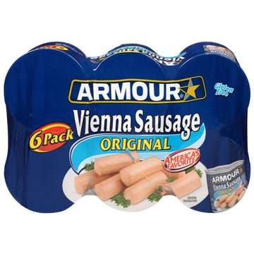 Armour Star Vienna Sausage, Original Flavor, Canned Sausage, 4.6 Oz (Pack Of 6)