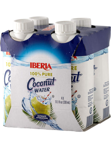 Iberia 100% Natural Coconut Water 11.1 Oz (Pack Of 4)