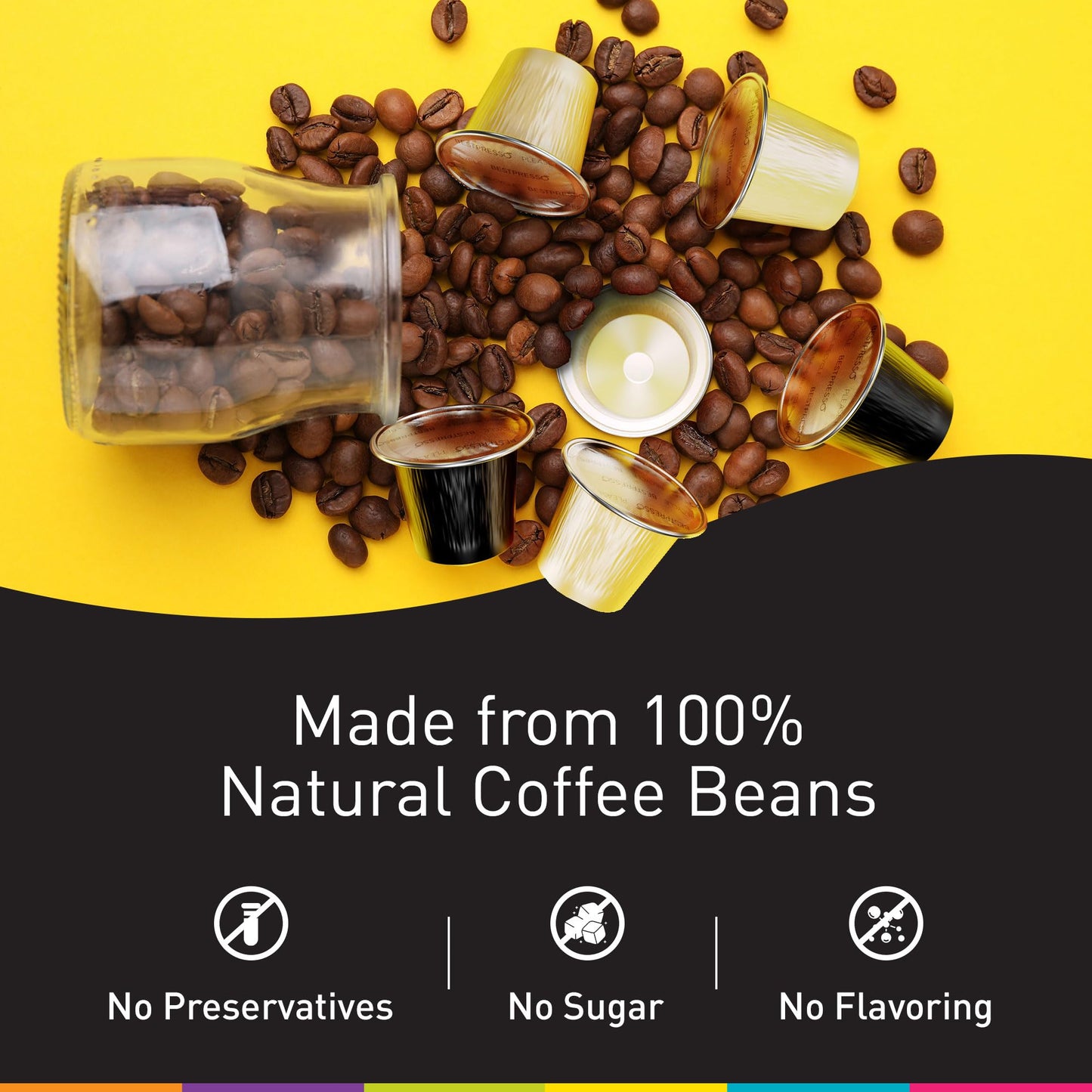 Bestpresso Coffee Pods for Nespresso Original Machine, Variety Pack of 120 Aluminum Pods, Includes Caramel, Vanilla, and Chocolate Flavors