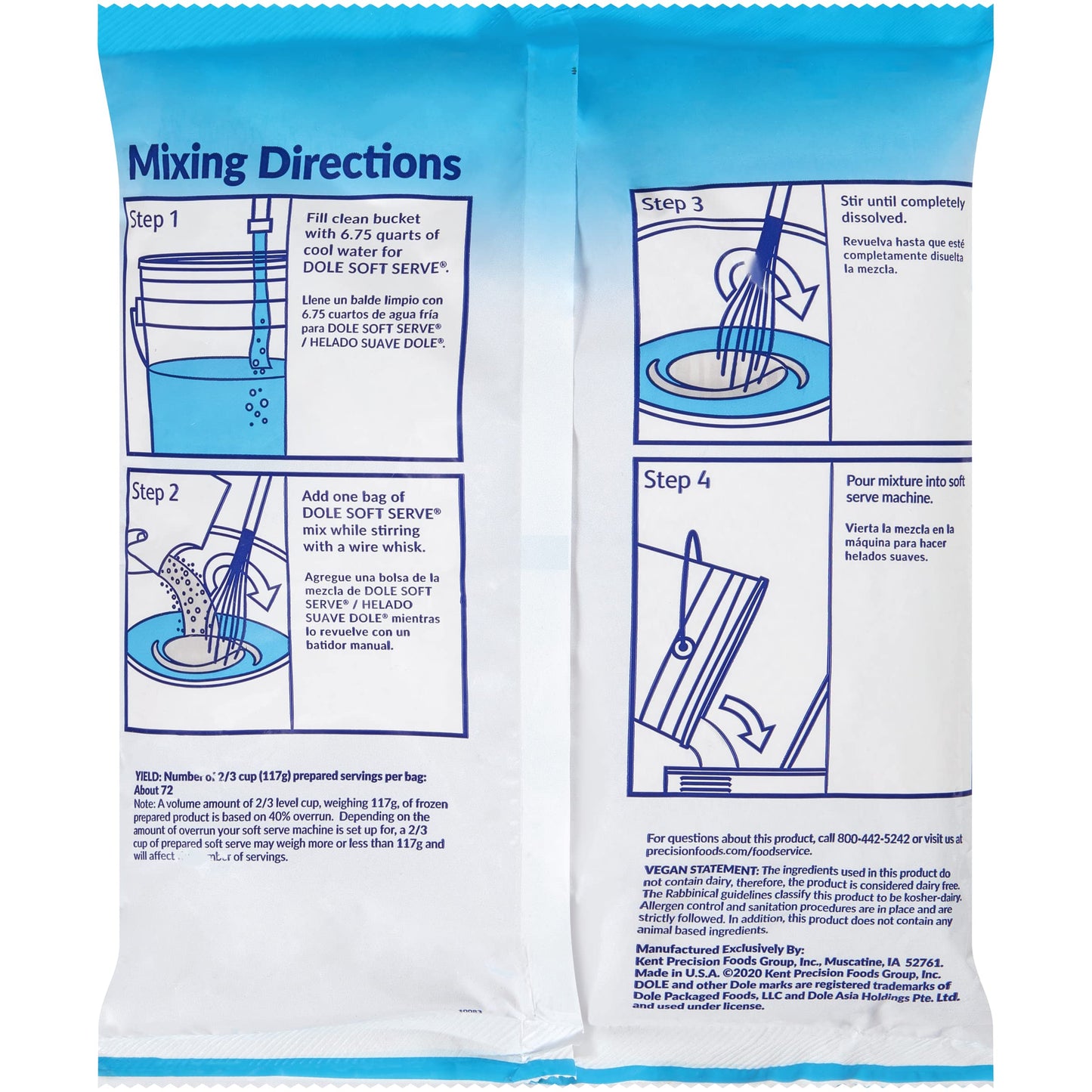 Dole Soft Serve Mix, Raspberry, 4.60 Pound