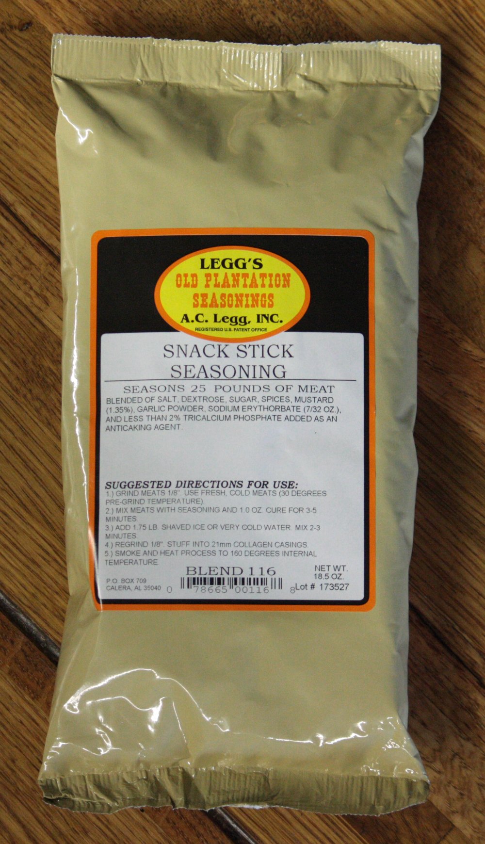A.C. Legg INC Snack Stick Seasoning (Seasons 25 lbs)