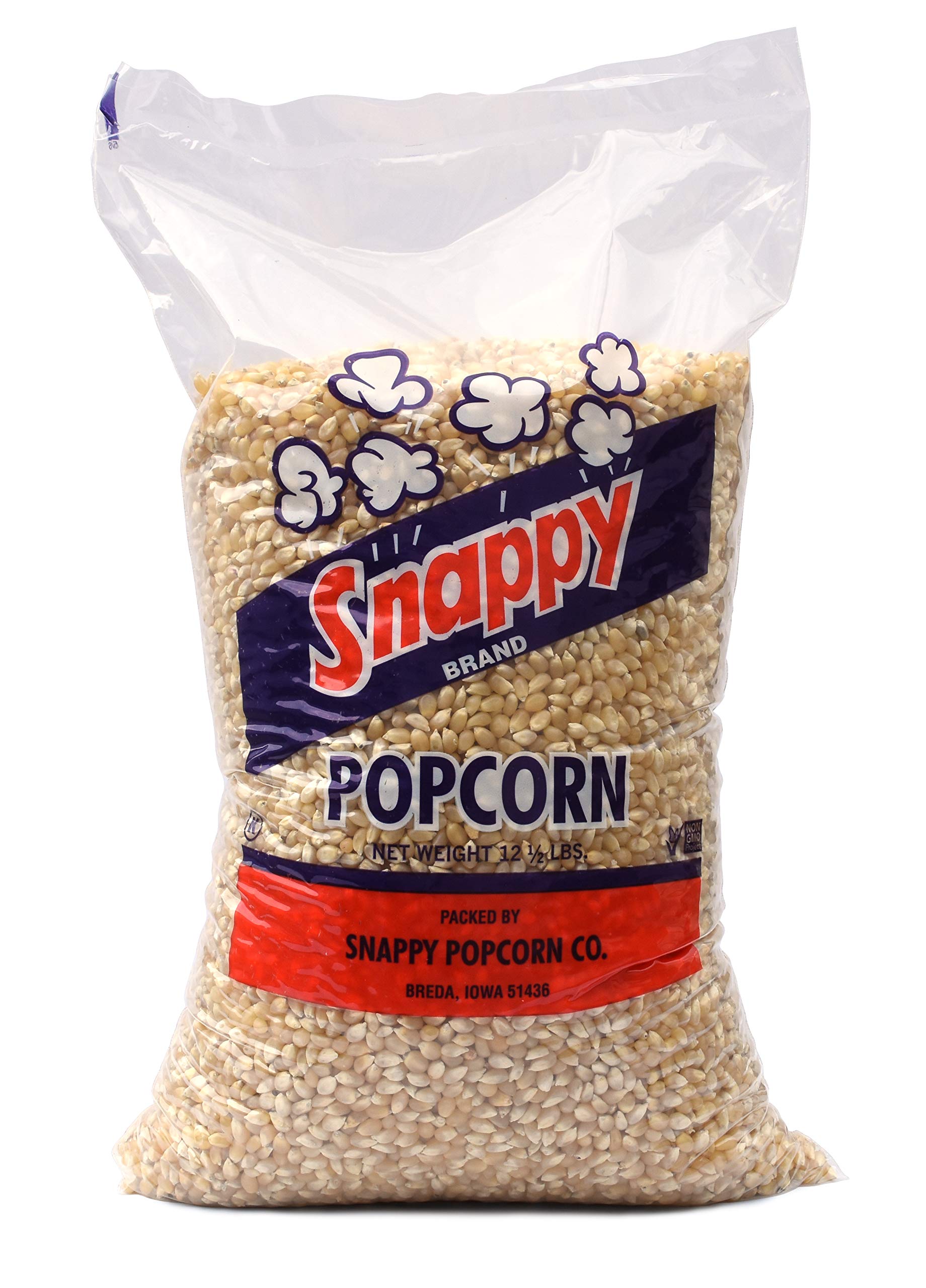 Snappy White Popcorn Kernels, 12.5 Lbs