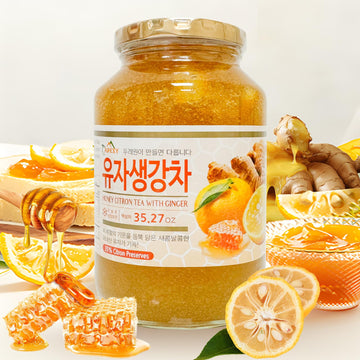 Apexy Authentic Korean Honey Citron Tea With Ginger, Citron Tea, Just Add Hot Water, Yuzu Marmalade, Yuzu For Salad, Citron Spre