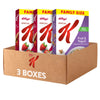 Kelloggs Special K Breakfast Cereal Variety Pack, Fiber Cereal, Family Size, 16.37 Ounce (Pack of 3)