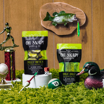 OH SNAP! Gone Dilly Whole Pickle Snack - 12 Count Kosher Dill Pickles, Gluten-Free, Fat-Free, Non-GMO, Fresh Packed, Healthy Treat