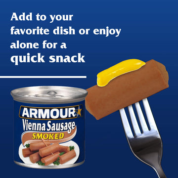 Armour Star Vienna Sausage, Smoked, Canned Sausage, 4.6 Ounce, Pack of 6