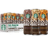 Starbucks Cold Brew Coffee, 3 Flavor Variety Pack, 11 Fl Oz Cans (12 Pack), Premium Coffee Drink, Iced Coffee