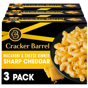 Cracker Barrel Sharp Cheddar Macaroni & Cheese Dinner (3 Ct Pack, 14 Oz Boxes)