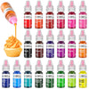 Food Coloring Liquid Set - Jelife 20 Colors Liquid Easter Eggs Dye Kit Edible Cake Decorating Color Flavorless Vibrant Food Dye For Baking Macaron Frosting Fondant Cookie(6Ml/Bottles)